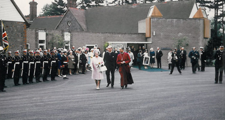 Queen Mother visiting Heald Green Hospice