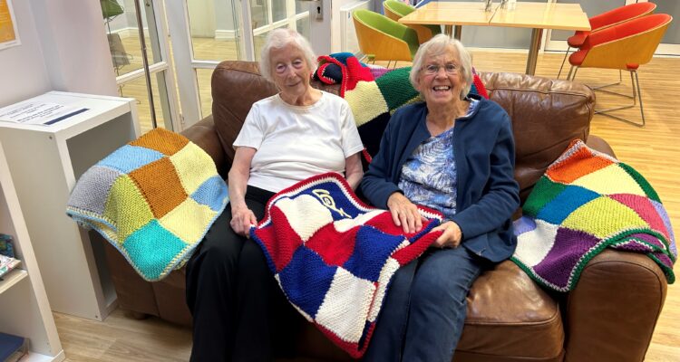 Handmade blankets donated to our patients