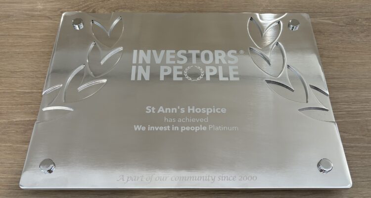 Investors in People We invest in people Platinum accreditation plaque