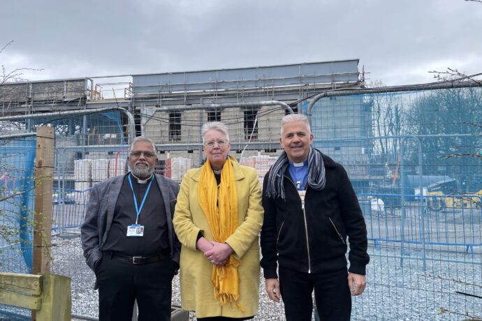 Bishop of Birkenhead Julie Conalty and the Revd. Jacob Devadasson, Vicar of St Catherine's Church in Heald Green visit St Ann's