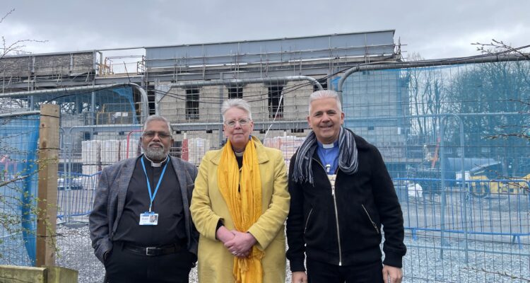 Bishop of Birkenhead Julie Conalty and the Revd. Jacob Devadasson, Vicar of St Catherine's Church in Heald Green visit St Ann's