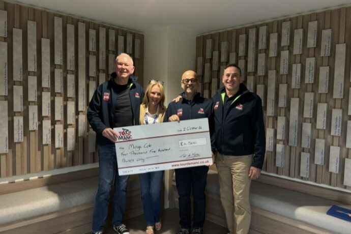 Tour de Manc 2026 cheque presentation